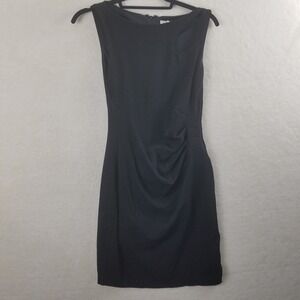 Cachet Black Sleeveless Sheath Dress Ruched cutout Knee Length Career Office W 8